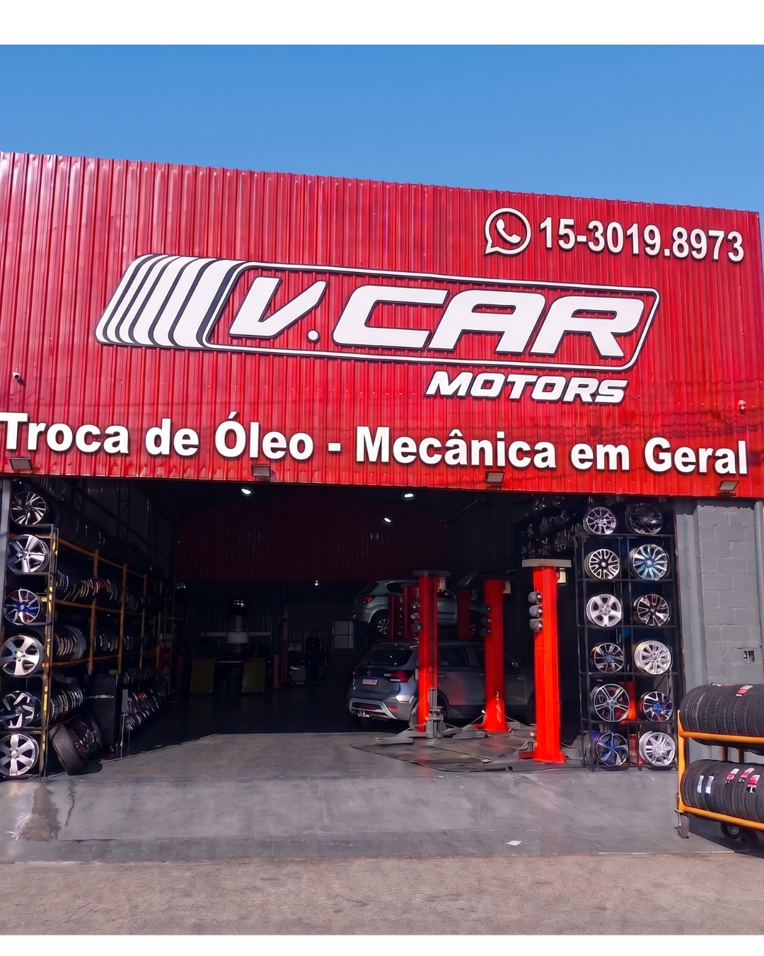 Fachada da V Car Motors em Votorantim